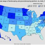 Map of USA showing wages