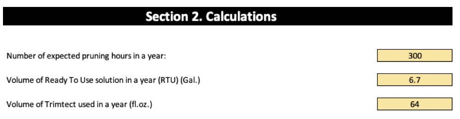 Section 2 calculation example