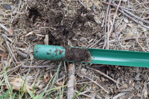 a soil probe can be useful for soil tes+ng and checking for moisture in the soil.