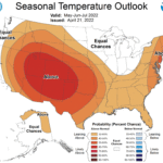 temperature outlook for May-July 2022