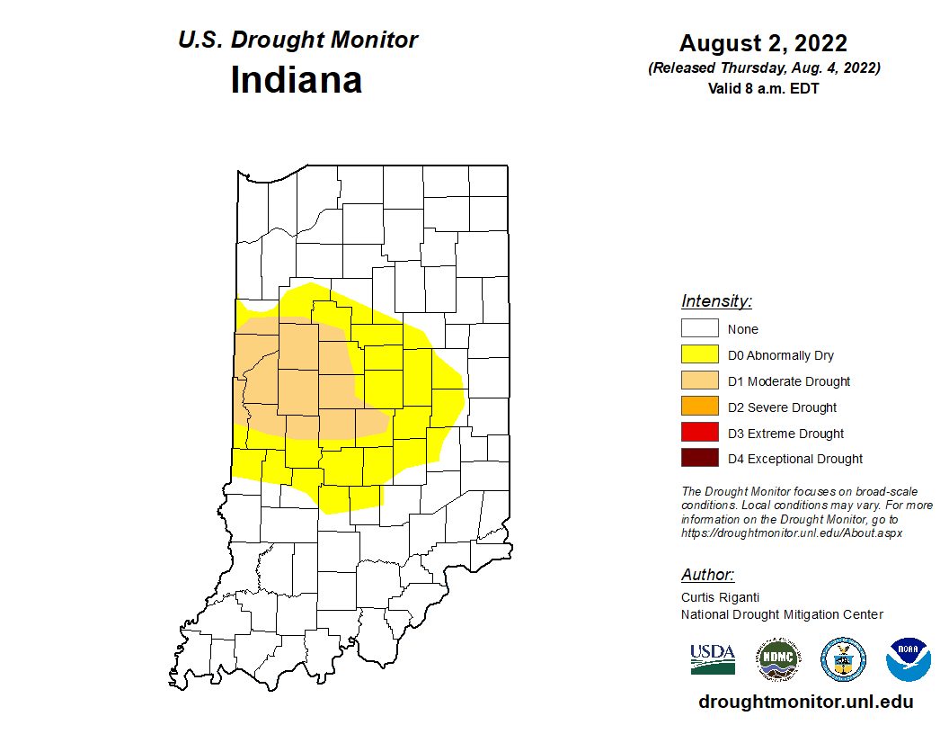 Rainfall helping to eliminate drought across Indiana Purdue Landscape