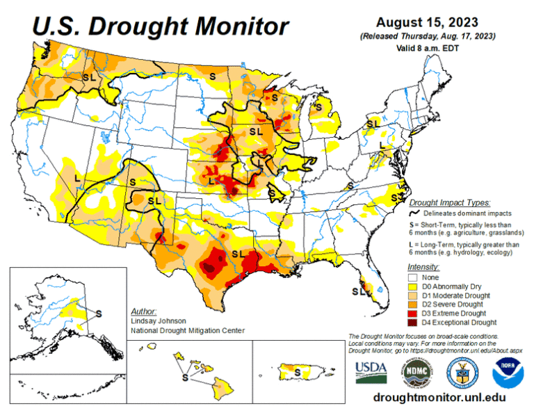 six week drought progression